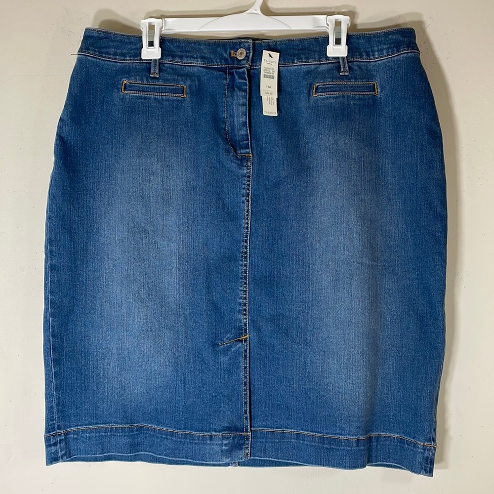 Talbots Plus 14 Denim Skirt